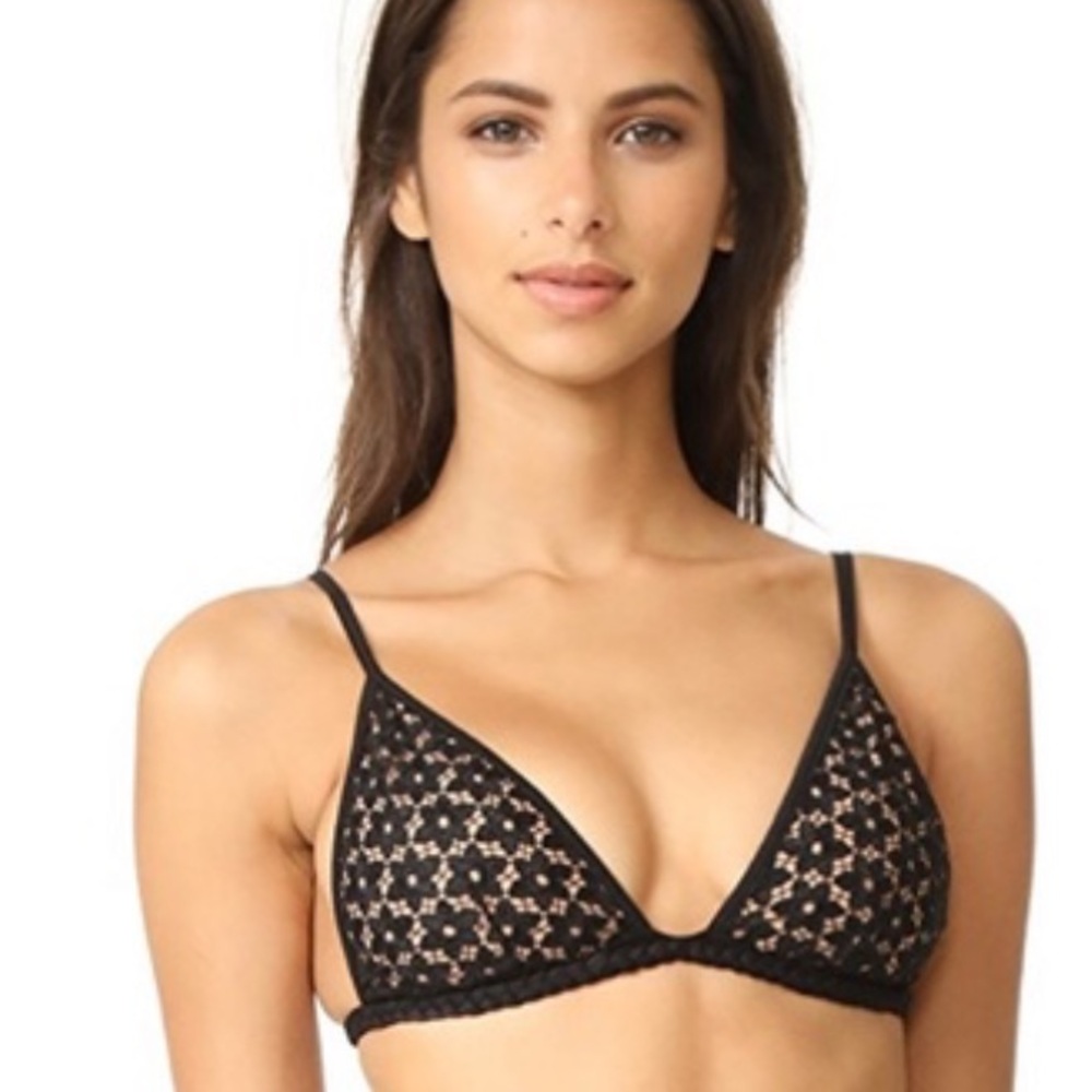 For Love and Lemons lace floral bikini top